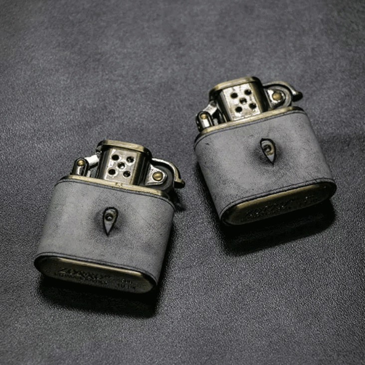 Vintage Leather lighter case lighter case, classic