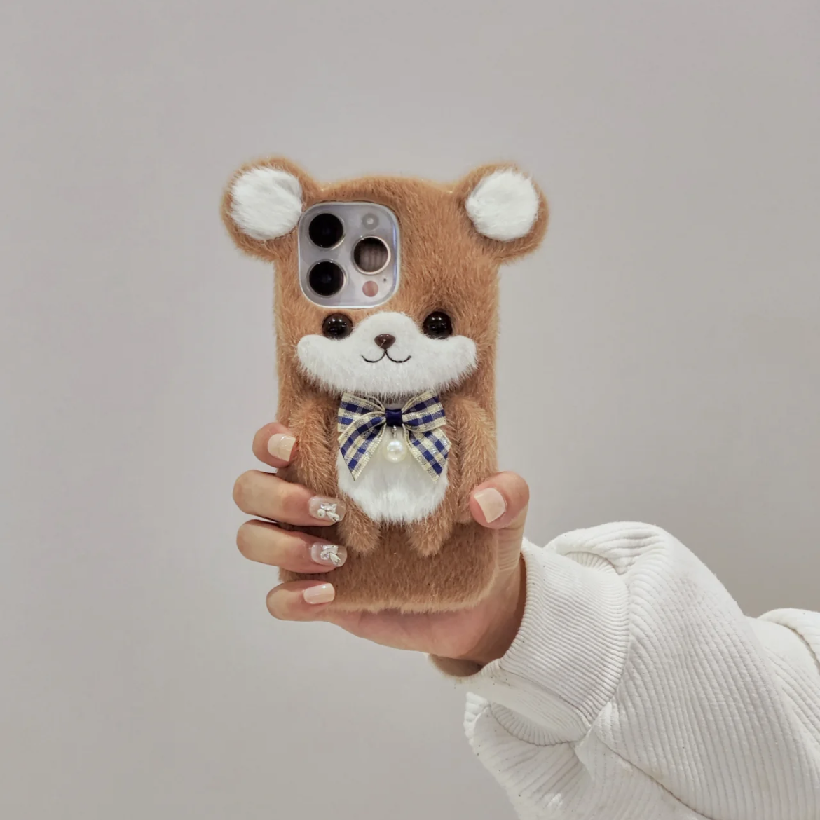 Handmade Plush Phone Case For iPhone 14 Plus 13 Pro Max 12 Mini XR 8,Pet Phone Case,Pet lovers,Fluffy Plush,Personalized Gifts,Handmade case