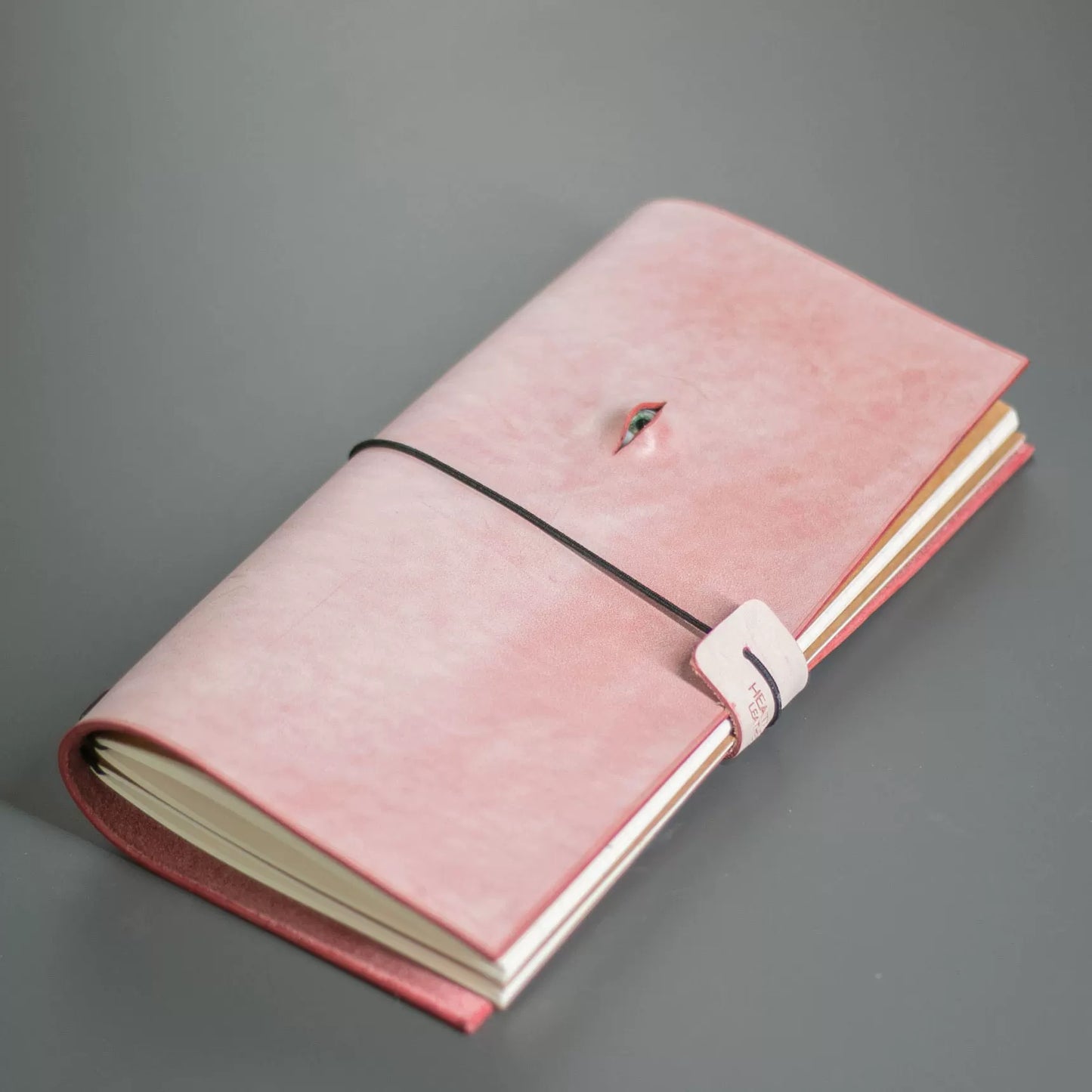 Leather notebook cover, 3D eyes Custom Gift, Birthday Gift