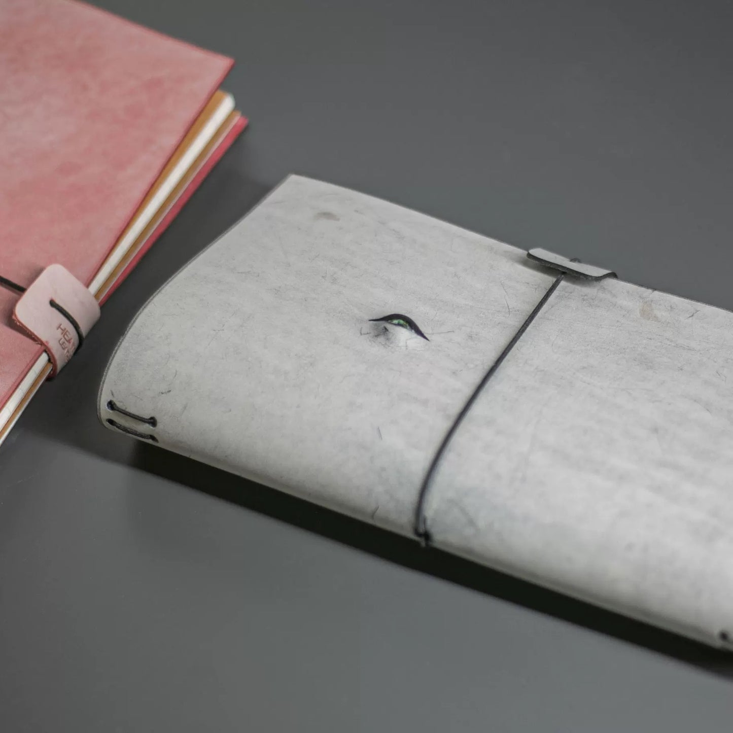 Leather notebook cover, 3D eyes Custom Gift, Birthday Gift