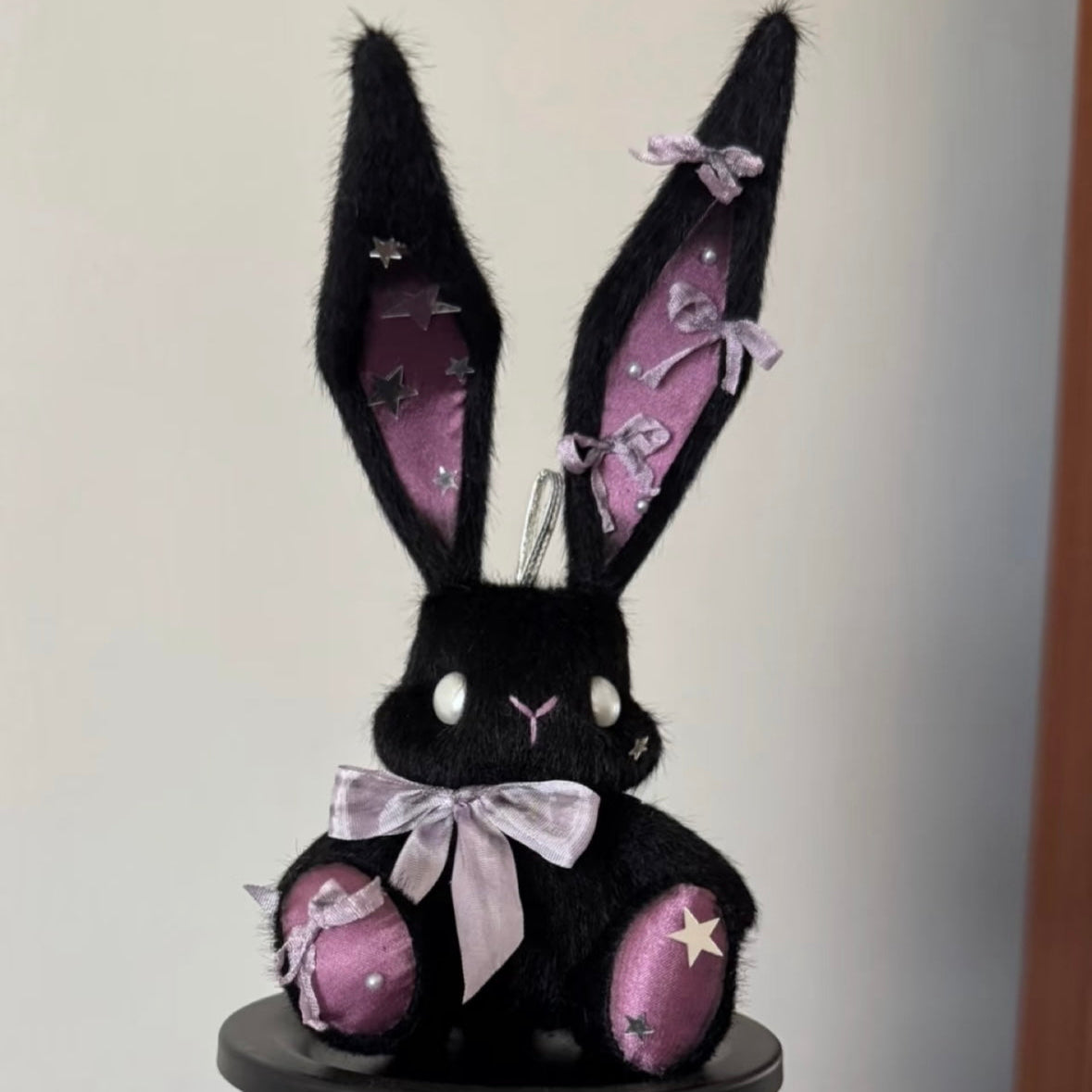 Black Plush Bunny,Plush Keychain, Plush Toy, Personalized Gifts
