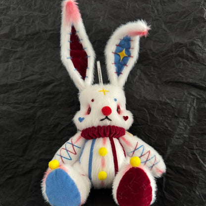 Clown Rabbit Plush Doll, Kawaii Bunny Plush, Birthday GiftsPersonalized Gifts, 18cm
