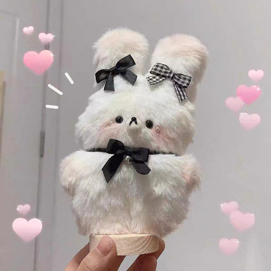 Handmade Cute Rabbit Plush Doll, Kawaii Plush Toys Pendant, Birthday Gifts for Girls, 4 Colors, Personalized Gifts