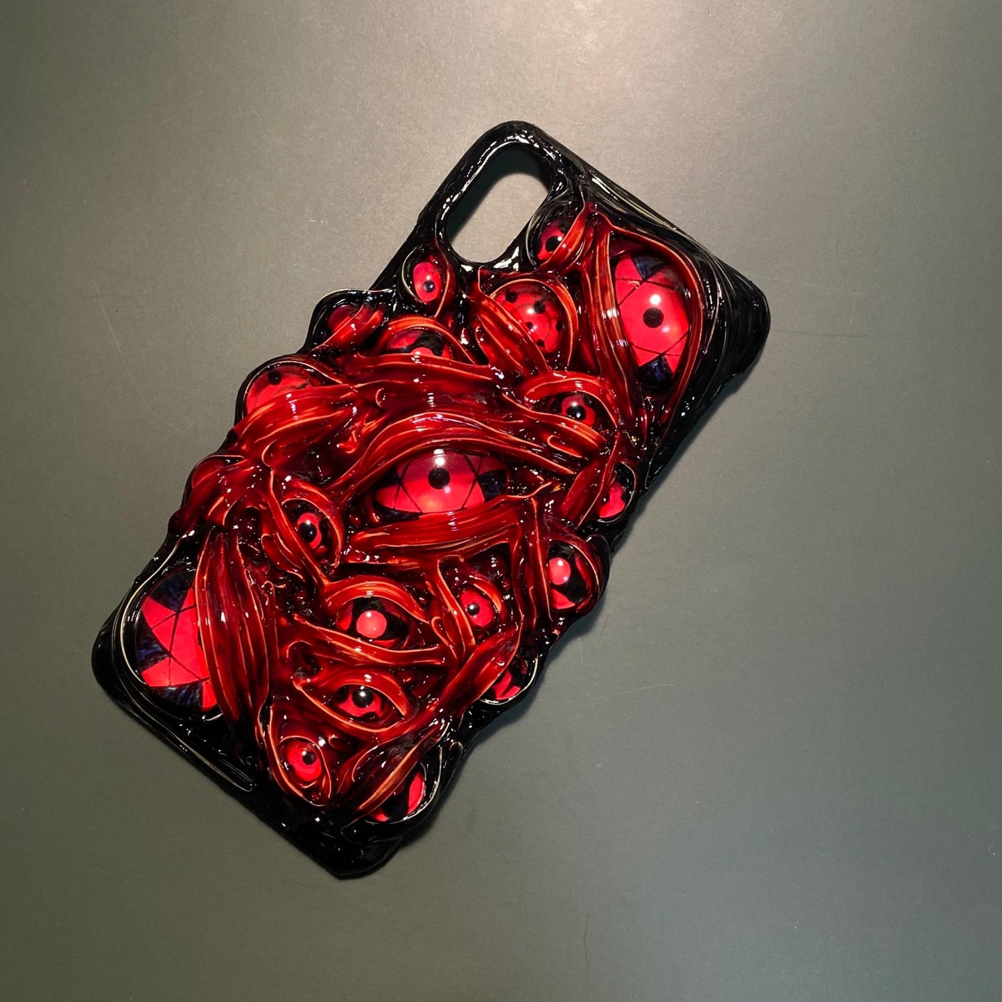 Handmade 3D Eyes Cream Glue Horror iPhone Case