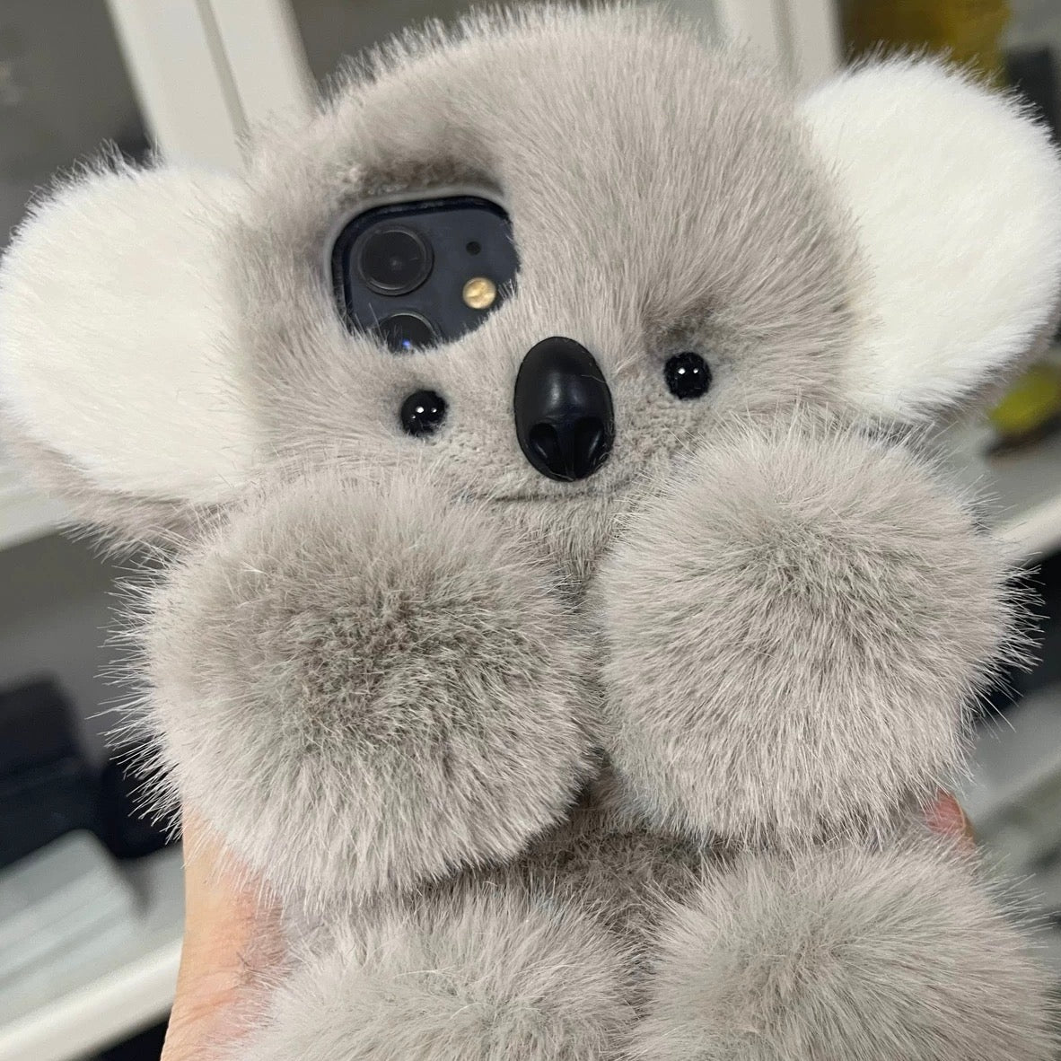 Koala Phone Case For iPhone,Pet Phone Case,Pet lovers,Fluffy Plush,Personalized Gifts