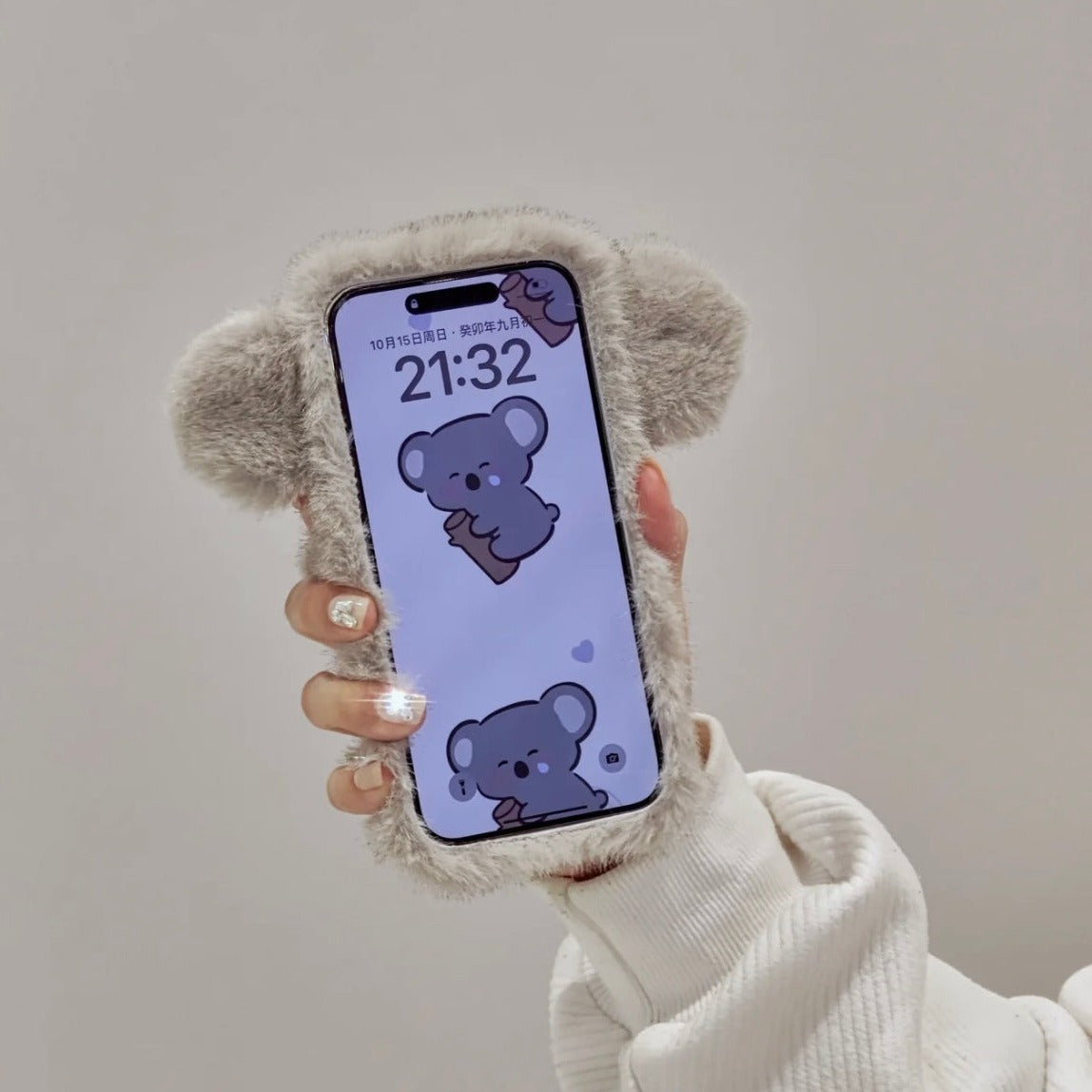 Koala Phone Case For iPhone,Pet Phone Case,Pet lovers,Fluffy Plush,Personalized Gifts