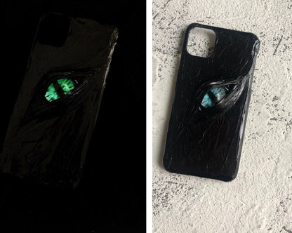 Glow-in-the-dark eye cell phone case for iPhone Sony Samsung oppo phones