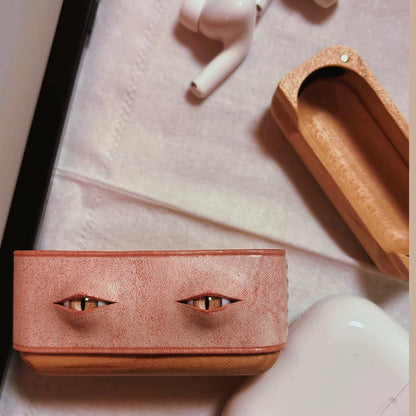 Custom Leather Airpods Case,Personalized Evil Eyes Airpods Case,Custom Airpods 1,2,Pro Case