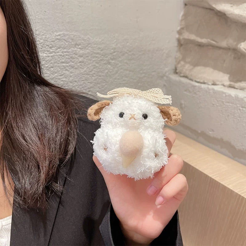 Lamb AIRPODS Case for Gen 1| 2| 3| Pro| Pro 2, Cute lamb AirPods Case, Fluffy AirPods Case