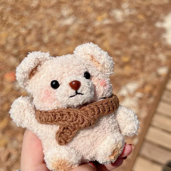 BEAR AirPods Case for AirPods 1 | 2 | 3 | Pro | Pro 2, Teddy Bear Love, Stuffed Bear, Fluffy Brown Bear AirPods Cover, Teddy Bear