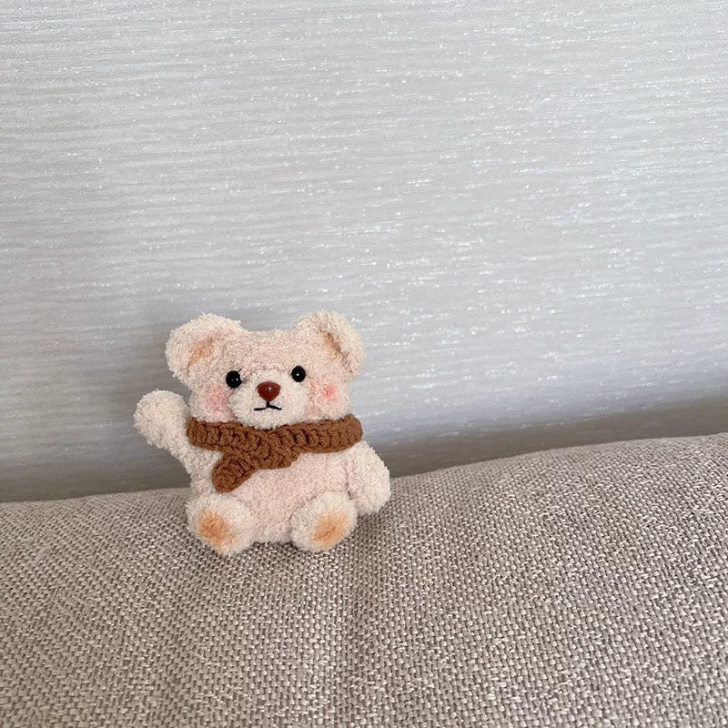 BEAR AirPods Case for AirPods 1 | 2 | 3 | Pro | Pro 2, Teddy Bear Love, Stuffed Bear, Fluffy Brown Bear AirPods Cover, Teddy Bear