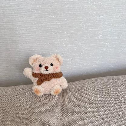 BEAR AirPods Case for AirPods 1 | 2 | 3 | Pro | Pro 2, Teddy Bear Love, Stuffed Bear, Fluffy Brown Bear AirPods Cover, Teddy Bear