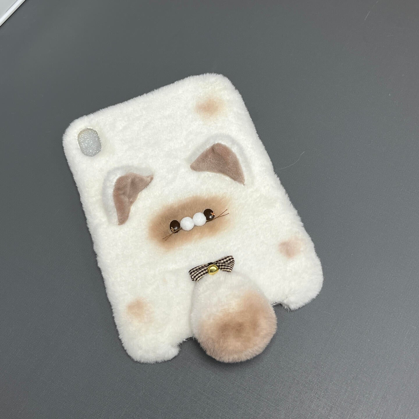 Plush Siamese Cat Phone Case, 15 Pro Max 14 13 Mini 12 11 SE 8 Plus X XR XS iPhone Case, Samsung Galaxy Z Flip 5,Google Pixel