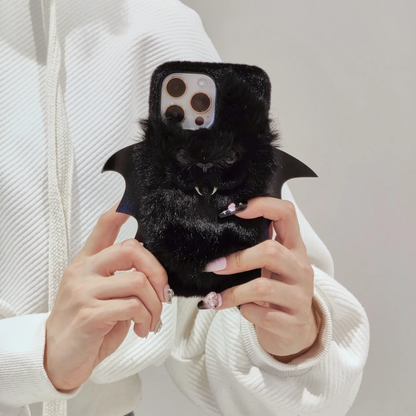 3D Plush Bat Phone Case, 15 Pro Max 14 13 Mini 12 11 SE 8 Plus X XR XS iPhone Case, Samsung, Google Pixel Case