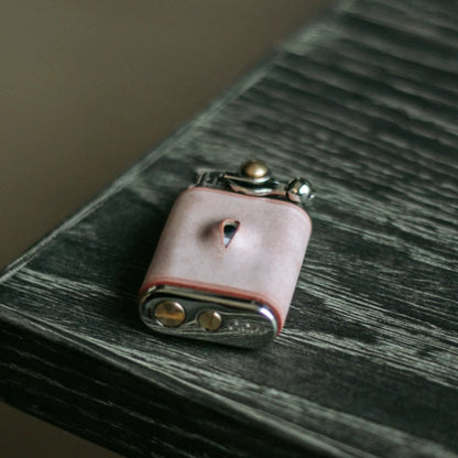 Vintage Pink Leather lighter case lighter case, classic