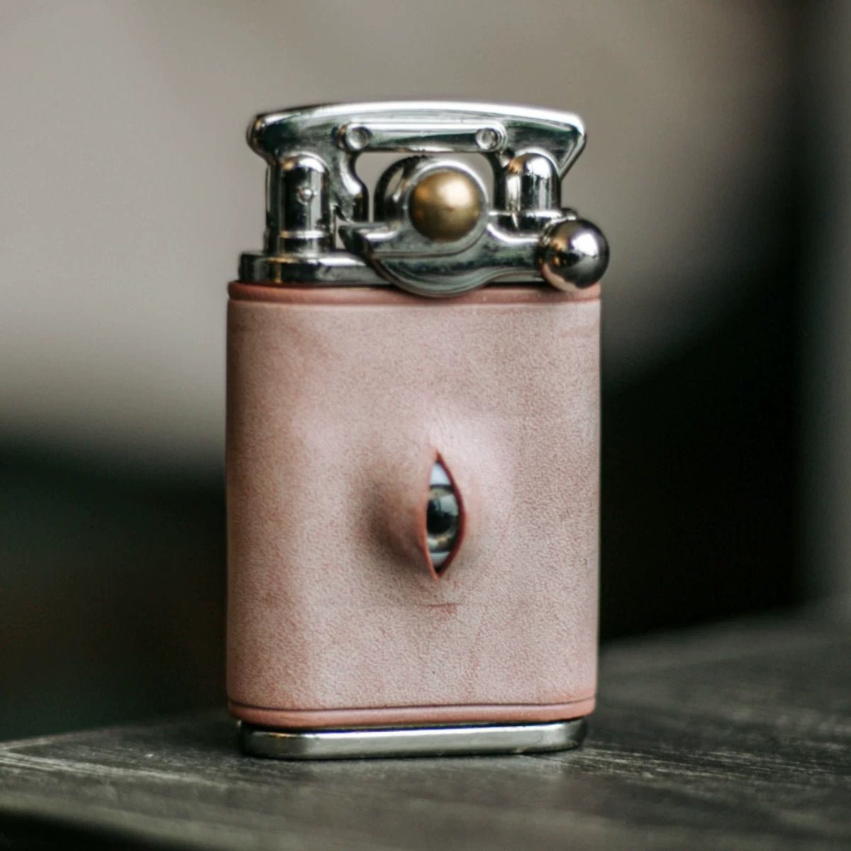 Vintage Pink Leather lighter case lighter case, classic