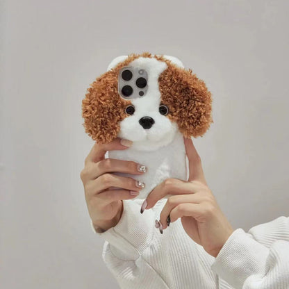 Handmade Plush Doggy Phone Case, iPhone Sony Samsung Google