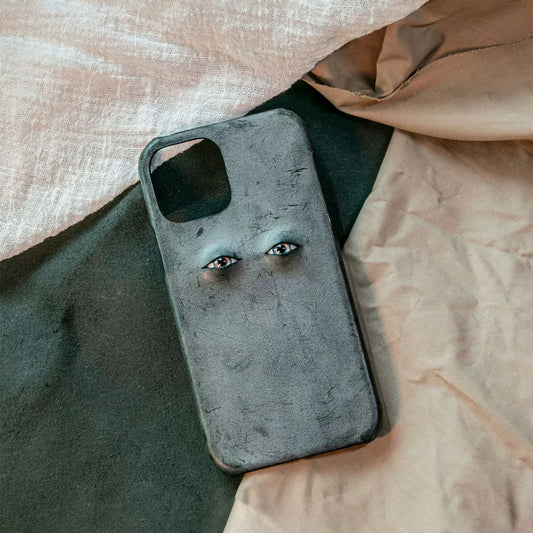 Genuine Leather Handmade Eyes Phone Case, Custom Handmade Phone Case,3D Eyes Phone Case,Handmade Gift