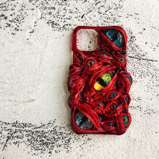 Freaking Cute Red Eyeballs Phone Case, iPhone Case,Samsung Galaxy Z Flip 5,Google Pixel Case