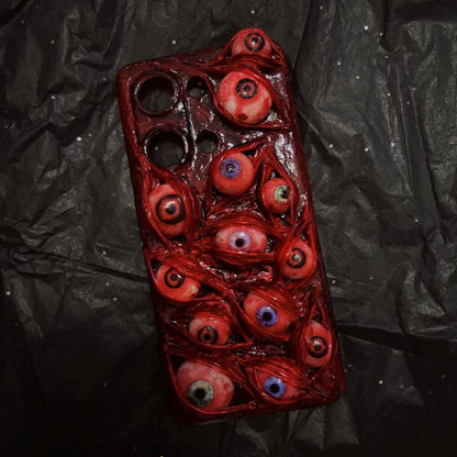 3D Eyeballs Phone Case iPhone Case,Samsung Galaxy Z Flip 5,Google Pixel Case, Handmade Case