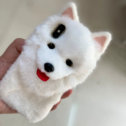 Samoyed Phone Case For iPhone 14 Plus 13 Pro Max 12 Mini XR 7 8,Pet Phone Case,Pet lovers,Fluffy Plush,Personalized Gifts