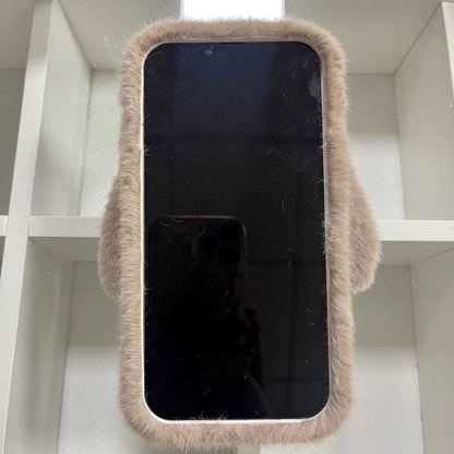Cute Bunny Phone Case For iPhone 14 Plus 13 Pro Max 12 Mini XR 7 8,Pet Phone Case,Pet lovers,Fluffy Plush,Personalized Gifts