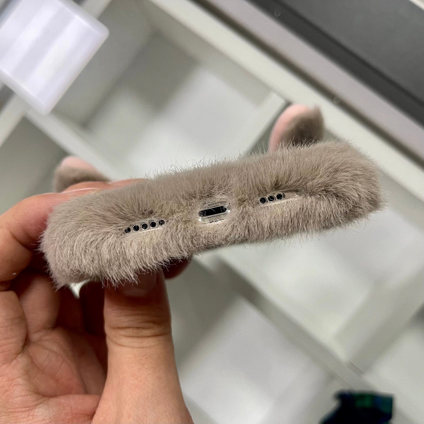 Cute Bunny Phone Case For iPhone 14 Plus 13 Pro Max 12 Mini XR 7 8,Pet Phone Case,Pet lovers,Fluffy Plush,Personalized Gifts