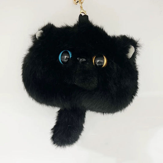 Handmade Plush Little Black Cat Wallet, Plush Toy, Plush Pendant, Kitty Plush, Birthday Gifts for Girls