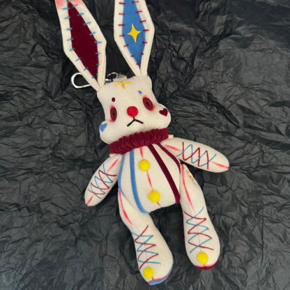Clown Rabbit Plush Doll, Kawaii Bunny Plush, Birthday GiftsPersonalized Gifts, 18cm