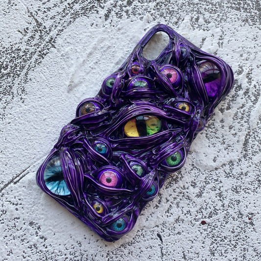 Custom 3D Eyes Cream Glue Horror Phone Case