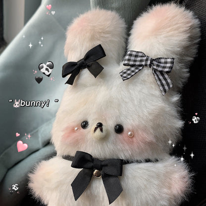 Handmade Cute Rabbit Plush Doll, Kawaii Plush Toys Pendant, Birthday Gifts for Girls, 4 Colors, Personalized Gifts