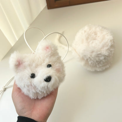 2 Colors DOG Plush Earphone Headphone Case