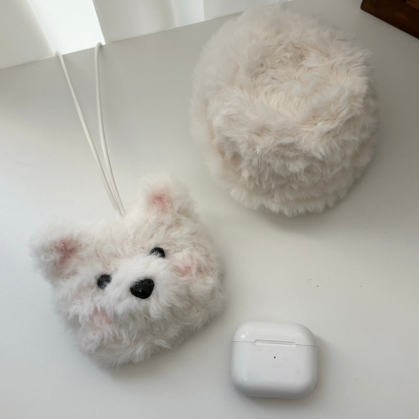 2 Colors DOG Plush Earphone Headphone Case