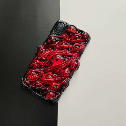 Handmade 3D Eyes Cream Glue Horror iPhone Case