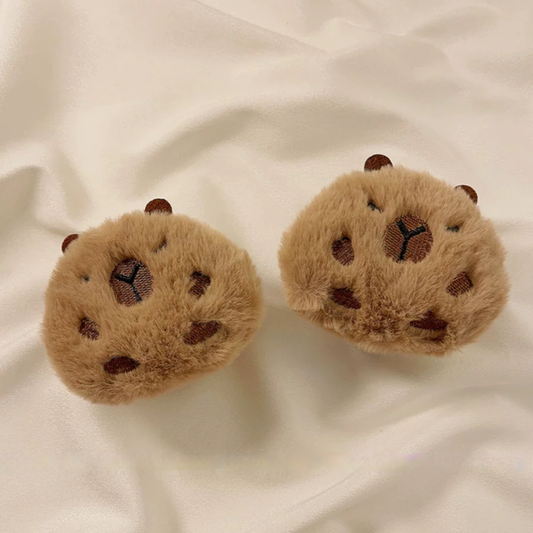 Capybara AirPods Case for AirPods 1 | 2 | 3 | Pro | Pro 2, Stuffed Capybara, Fluffy AirPods Cover