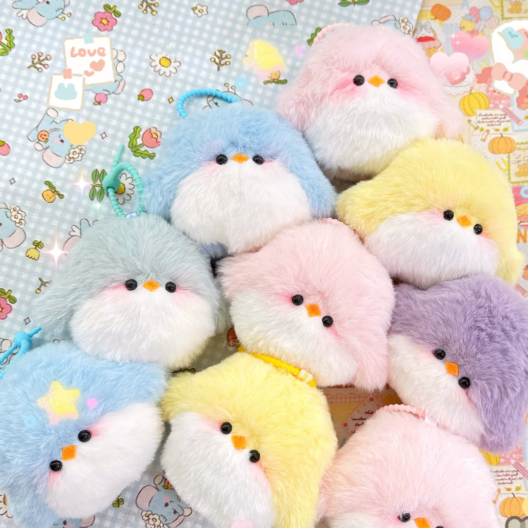 Handmade Cute Chicks Plush Doll, Kawaii Plush Toys Pendant, Birthday Gifts for Girls, 5 Colors, Personalized Gifts